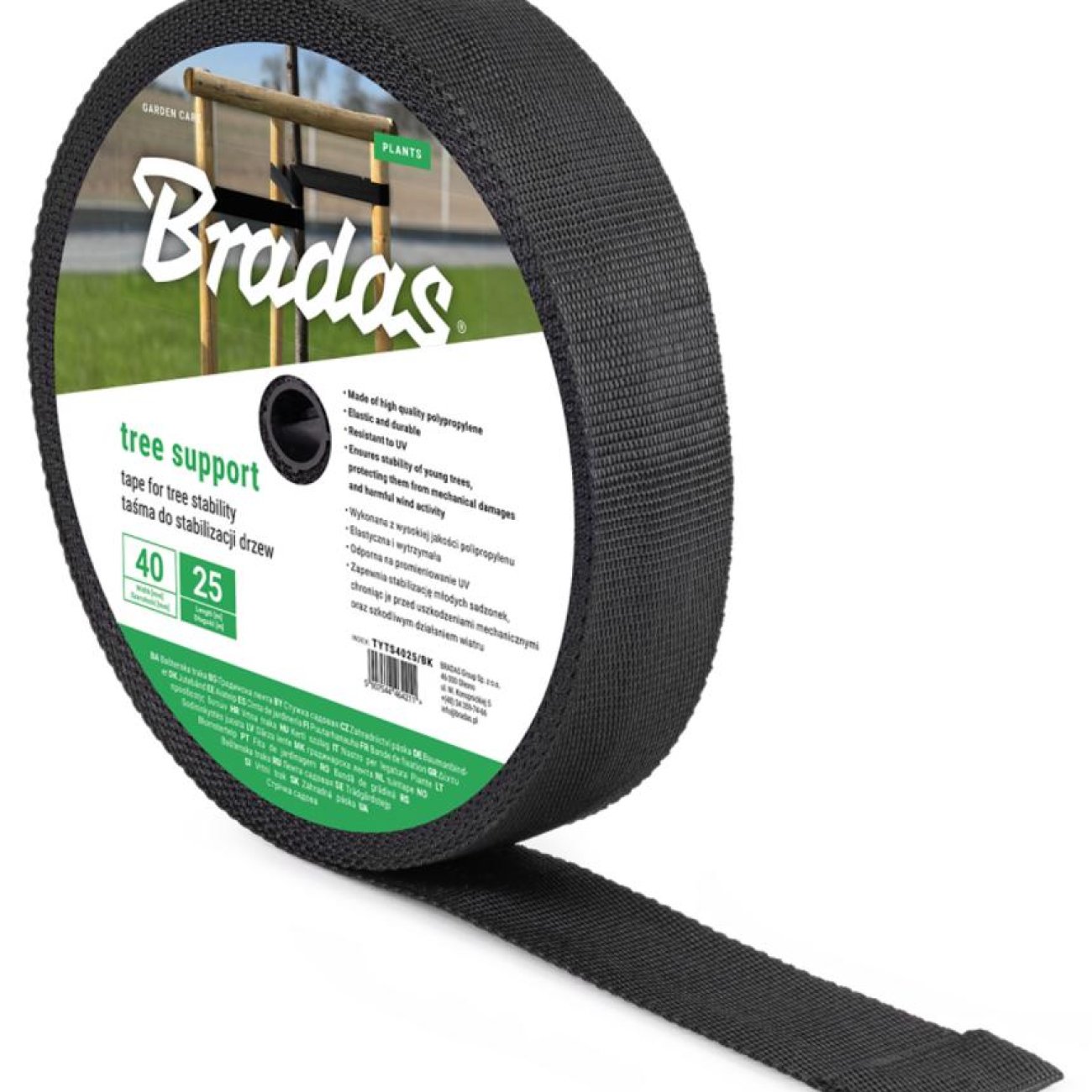 Obrázok Viazací úväz – popruh na stromy čierny 40 mm BR – 1 m